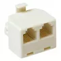 Adapter T modułowy ACT RJ: 2x gniazdo RJ-12 - 1x wtyk RJ-12