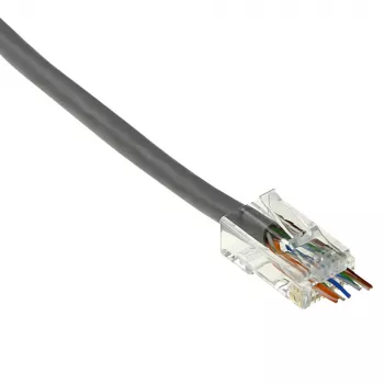 ACT RJ45 (8P/8C) CAT6 easyconnect nieekranowany modularny wtyk do kabla okrągłego z żyłami pełnymi lub linkowymi