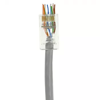 ACT RJ45 (8P/8C) CAT6 easyconnect nieekranowany modularny wtyk do kabla okrągłego z żyłami pełnymi lub linkowymi