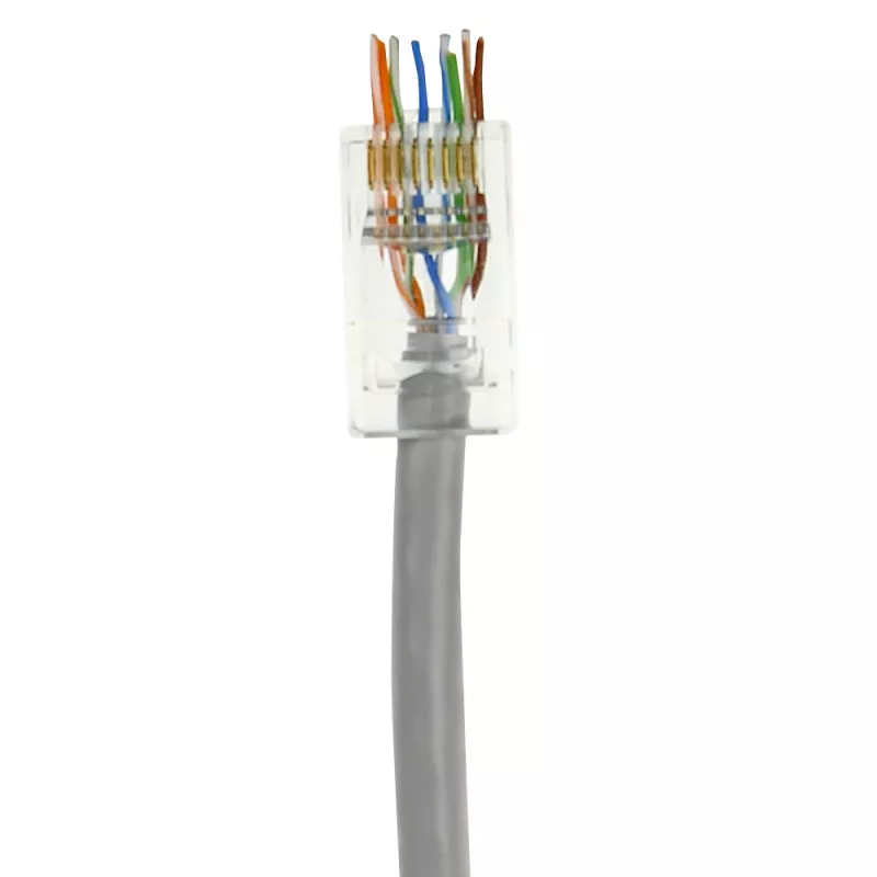 ACT RJ45 (8P/8C) CAT6 easyconnect nieekranowany modularny wtyk do kabla okrągłego z żyłami pełnymi lub linkowymi