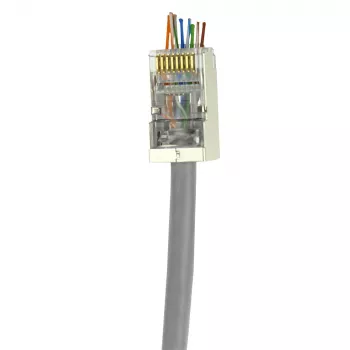 Modułowy złącze ekranowane ACT RJ45 (8P/8C) CAT6 easyconnect do kabla okrągłego z przewodami litymi lub linkowymi