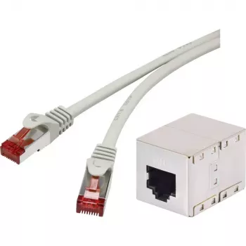 Kabel sieciowy Renkforce RF-3829278 3m Cat6a S/FTP Szary