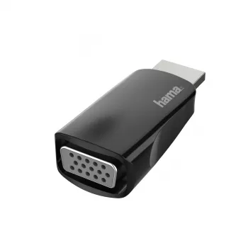 Hama 00200344 adapter kablowy złącza HDMI VGA czarny