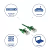 ACT zielony 0,25 m kabel krosowy LSZH U/FTP CAT6A do centrów danych slimline z wtykami RJ45