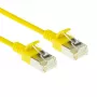 ACT żółty 3 meter LSZH U/FTP CAT6A datacenter slimline patch kabel snagless z wtykami RJ45