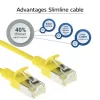 ACT żółty 3 meter LSZH U/FTP CAT6A datacenter slimline patch kabel snagless z wtykami RJ45