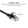 ACT Czarny 3 metry LSZH U/FTP CAT6A datacenter slimline patch kabel snagless złączki RJ45
