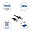 ACT Czarny 3 metry LSZH U/FTP CAT6A datacenter slimline patch kabel snagless złączki RJ45