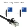 ACT Czarny 5 meter LSZH U/FTP CAT6A datacenter slimline patch kabel snagless z wtykami RJ45