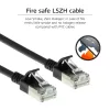 ACT Czarny 5 meter LSZH U/FTP CAT6A datacenter slimline patch kabel snagless z wtykami RJ45