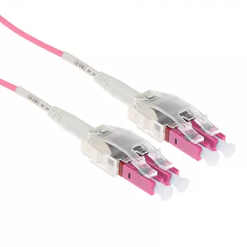 Światłowodowy kabel ACT 1,5 m Multimode 50/125 OM4 Polarity Twist ze złączami LC
