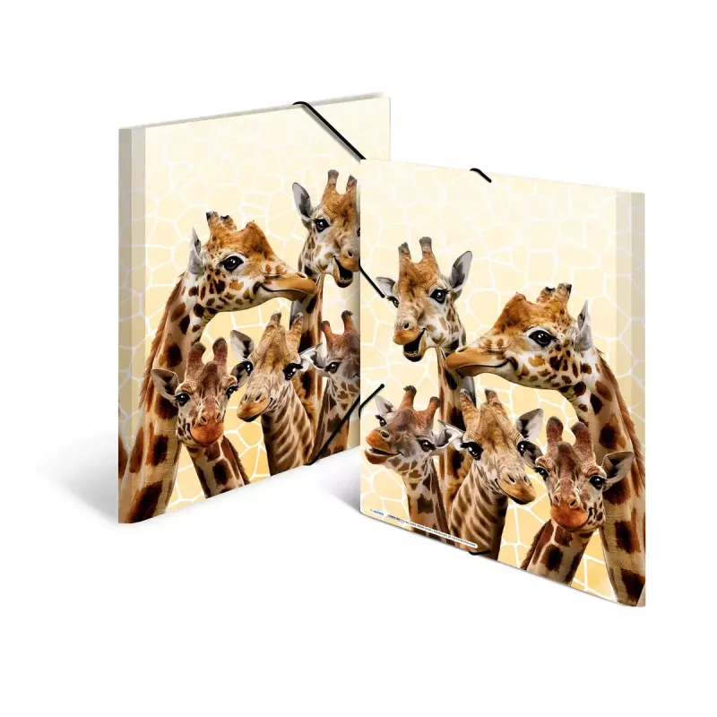 Tradycyjna teczka na dokumenty HERMA Giraffe Friends Polipropylen A3