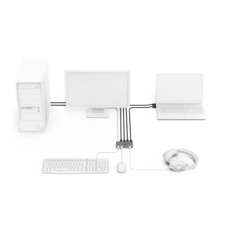Przełącznik KVM Hama 00200135 USB HDMI 4K Ultra HD