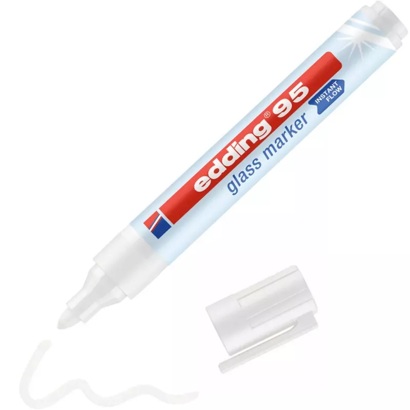 Marker do szkła Edding 95 Bullet tip Biały