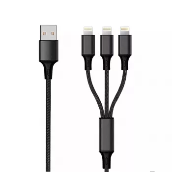 Kabel Lightning 2GO 797155 1,5 m czarny USB B USB C Micro-USB B