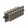 DeLOCK Fiber Optic Adapter Panel SC Simplex OM1 OM2 12 Port Beige