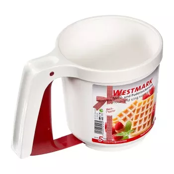 Sito do mąki Westmark 32142270, plastikowe, białe, Ø 10,8 cm, wysokość 110 mm