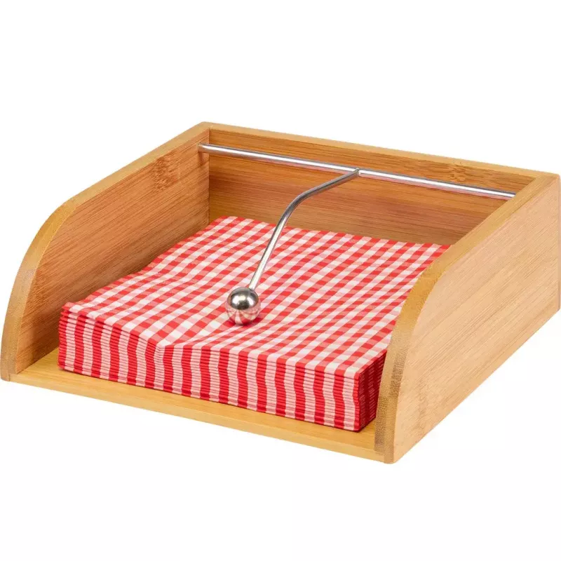Serwetnik Westmark Tapas + Friends Wood, bambus i stal, 330×330 mm