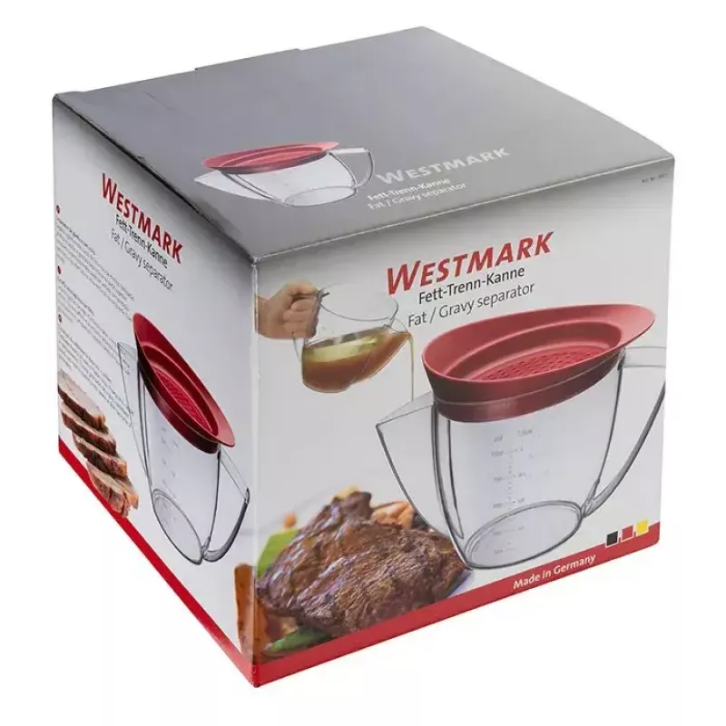 Separator tłuszczu Westmark 30752260 — 1000 ml, plastikowy, przezroczysty uchwyt, 225×139×160 mm