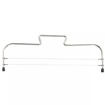 Krajarka do ciasta Westmark Simplex‑Duo, obudowa ze stali nierdzewnej, czarne elementy, szerokość 320 mm