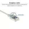ACT szary 7-metrowy kabel krosowy LSZH U/FTP CAT6A slimline do centrum danych z zabezpieczeniem przed zaczepianiem ze złączami RJ45