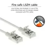 ACT Szary 10 metrów LSZH U/FTP CAT6A cienki patchcord do centrum danych z zabezpieczonymi wtyczkami RJ45