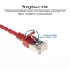 ACT Czerwony 7m LSZH U/FTP CAT6A cienki kabel krosowy do centrów danych z wtykami RJ45 bez zaczepów