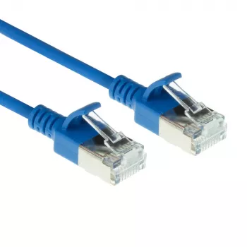 ACT niebieski 7 meter LSZH U/FTP CAT6A datacenter slimline patch kabel snagless z wtykami RJ45