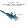 ACT niebieski 7 meter LSZH U/FTP CAT6A datacenter slimline patch kabel snagless z wtykami RJ45