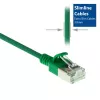 ACT Zielony 10 metrów LSZH U/FTP CAT6A cienki kabel krosowy do centrów danych z zatrzaskiem ze złączami RJ45