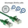 ACT Zielony 10 metrów LSZH U/FTP CAT6A cienki kabel krosowy do centrów danych z zatrzaskiem ze złączami RJ45
