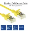 ACT żółty 7 m LSZH U/FTP CAT6A slimline patch kabel do centrum danych ze złączami RJ45 z zabezpieczeniem zatrzasku