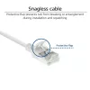 ACT biały 0,5 metra kabel krosowy LSZH U/FTP CAT6A do centrum danych, slimline, bez zaczepów, ze złączami RJ45
