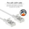 ACT biały 0,5 metra kabel krosowy LSZH U/FTP CAT6A do centrum danych, slimline, bez zaczepów, ze złączami RJ45