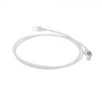 ACT biały, 3 metry, LSZH U/FTP CAT6A, cienki kabel krosowy do centrów danych, z zatrzaskiem, ze złączami RJ45