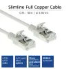ACT szary 0,15 metra LSZH U/FTP CAT6A slimline patch kabel datacenter ze złączami RJ45