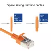 ACT Pomarańczowy 1 metr LSZH U/FTP CAT6A datacenter slimline patch kabel snagless ze złączami RJ45
