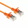 ACT Pomarańczowy 10 metrów LSZH U/FTP CAT6A cienki patchcord do centrów danych z wtykami RJ45 bez zaczepów