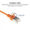 ACT Pomarańczowy 10 metrów LSZH U/FTP CAT6A cienki patchcord do centrów danych z wtykami RJ45 bez zaczepów