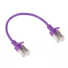 Kabel krosowy ACT fioletowy 0,5 m LSZH U/FTP CAT6A slimline do centrów danych ze złączami RJ45 bez zaczepu