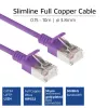ACT Fioletowy 3-metrowy kabel krosowy LSZH U/FTP CAT6A slimline do centrów danych z wtykami RJ45
