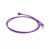 ACT Fioletowy kabel krosowy 1,5 metra LSZH U/FTP CAT6A do centrów danych slimline bezzatrzaskowy ze złączami RJ45