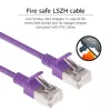 ACT Fioletowy kabel krosowy 1,5 metra LSZH U/FTP CAT6A do centrów danych slimline bezzatrzaskowy ze złączami RJ45