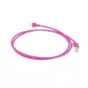 ACT różowy 1 metr LSZH U/FTP CAT6A Data Center Slimline Patch kabel snagless ze złączami RJ45
