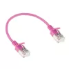 ACT Pink 0,25 m LSZH U/FTP CAT6A smukły kabel krosowy do centrów danych z wtykami RJ45 bez zaczepów