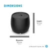 HP Czarny Głośnik Bluetooth 360, Przewodowy i Bezprzewodowy, Mono głośnik przenośny, Czarny, Cylinder, Przyciski, Uniwersalny