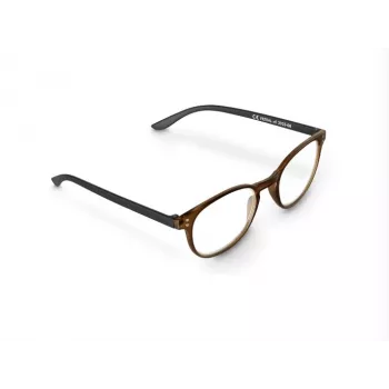 Hama 00096235 okulary do czytania unisex owalne pełna oprawa brązowe