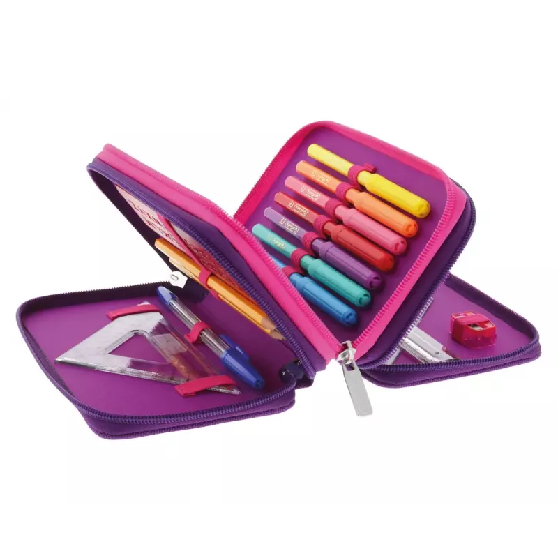 Herlitz TriCase Dip Dye 31 szt. Różowy Fioletowy Poliester 190x115x70 mm