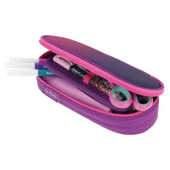 Piórnik Herlitz Dip Dye Soft Poliester Różowo-Fioletowy 215x95x60mm