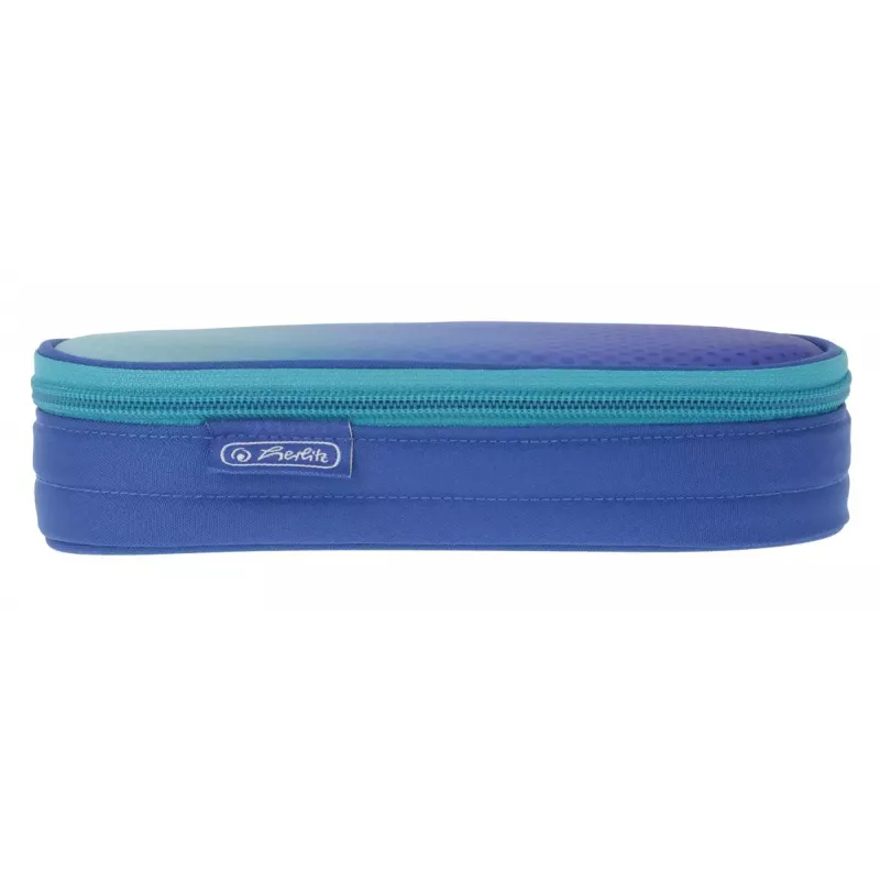 Herlitz Dip Dye Soft Pencil Case Poliester Niebieski Turkusowy 215x95x60mm